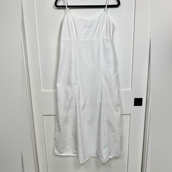 Brandy Melville White Maxi Double Line Dress One Size - Picture 3 of 9